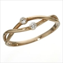 K18PGインフィニティダイヤリング 指輪 7号