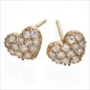 ★受注生産★K10PGハートダイヤパヴェピアス ダイヤモンドピアス