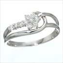 ★受注生産★K18/0.2ctスターティアーズリング ホワイトゴールド 15号