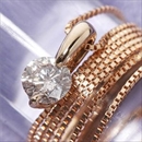 ★受注生産★K18PG0.1ctピンクダイヤモンドペンダント/ネックレス 鑑別付き