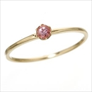 ★受注生産★K18/twelveカラージュエルリング ピンクトルマリン7号