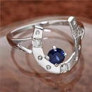 ★受注生産★K10 馬蹄サファイヤリング/13号