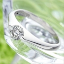 ★受注生産★PT900 プラチナ 0.3ctダイヤリング 指輪 パサバリング 19号