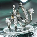 ★受注生産★プラチナ・ダイヤ 計0.1ct エタニティピアス ダイヤモンドピアス