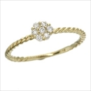 ★受注生産★K14イエローゴールド ダイヤリング 指輪 13号