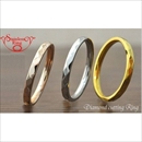 ステンレスリング　ピンクゴールドカラー 9号