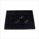 アクサセリーディスプレイBOX 間仕切り付 フロッキータイプブラック 接客盆にも