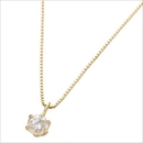 0.1ctダイヤモンドペンダント/ネックレス(ベネチアンチェーン) 18Kイエローゴールド