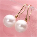 K18パールフックピアス