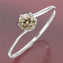 ★受注生産★K18ホワイトゴールド 0.3ctシャンパンカラーダイヤリング 指輪 11号