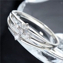 0.1ctダイヤリング 指輪 サザンクロスシルバーリング 13号