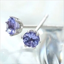 プラチナ0.2ctタンザナイトピアス