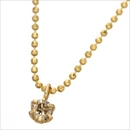 K18 0.1ctシャンパンカラーダイヤモンドペンダント/ネックレス K18イエローゴールド