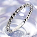 ★受注生産★0.5ctブラックダイヤリング 指輪  エタニティリング 11号