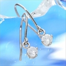 ★受注生産★プラチナ 0.1ct フックピアス ダイヤモンドピアス