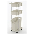 リッチェル ランドリーメイト 3段バスケット ホワイト