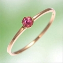 ★受注生産★K18YG(イエローゴールド) ピンクトルマリンリング 指輪 17号