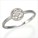 ★受注生産★K10 ホワイトゴールド ダイヤリング 指輪 スプリングリング 184285 11号