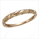 ★受注生産★K10 ピンクゴールドゴールドリング 【スクリュー】 17号