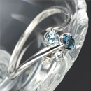 ★受注生産★K10WG(ホワイトゴールド) グラデーションブルートパーズリング 21号