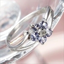 ★受注生産★K10WG(ホワイトゴールド)タンザナイトリング 7号