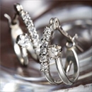 ★受注生産★K10WG(ホワイトゴールド) ダイヤ計0.1ctエタニティピアス ダイヤモンドピアス