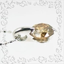 K18WG大粒0.8ctダイヤモンドペンダント/ネックレス