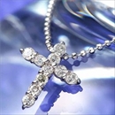 シルバーダイヤ0.2ctクロスペンダント 114678