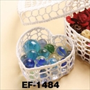 レースバスケット/蓋付きバスケット 【3個入り/1セット】 コットン/樹脂コーティング EF-1484 〔インテリア雑貨〕