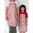 エプロン 大人用 Rupuru フラワーレッド(赤)