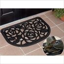 玄関マット ラバーマット 屋外用 ローズ柄 M