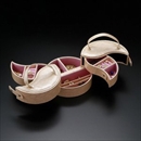 ジュエリーボックス/宝石箱 【丸型】 引き出し収納付き TR2119 ピンク