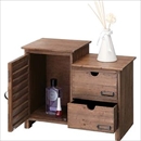 カントリー調扉付きラック (ソーレ ステアーズラック) 木製 (天然木) 引き出し収納付き LFS-495BR ブラウン