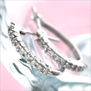 ★受注生産★0.2ctダイヤハーフエタニティピアス ダイヤモンドピアス