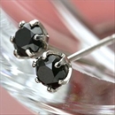 ★受注生産★PT900 計0.4ctブラックダイヤモンドピアス(プラチナ)161923