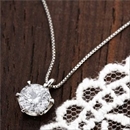 プラチナ 純PT0.3ctダイヤヴェネチアンネックレス 鑑別付き