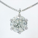 ★受注生産★プラチナPt900 大粒0.5ctダイヤモンドペンダント/ネックレス(鑑別書付き)