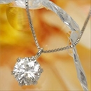 プラチナPt0.5ct ダイヤモンドヴェネチアンペンダント/ネックレス(鑑定書付き)