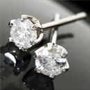 PT900 計0.2ctダイヤモンドピアス 一粒 プラチナ 150809