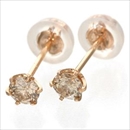 ★受注生産★0.2ctダイヤモンドピアス ダブルキャッチ付き K18ピンクゴールド (ピンクゴールド)