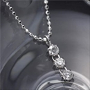 ★受注生産★3ストーンダイヤモンドペンダント/ネックレス