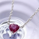 ★受注生産★プラチナPt900 0.5ctハートシェープルビーペンダント