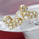 ★受注生産★K18YGダイヤモンドピアス ハートパヴェピアス