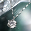 純プラチナ0.6ctダイヤモンドペンダント/ネックレス(鑑別書付き)