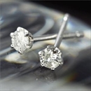 ★受注生産★純プラチナ 0.1ctダイヤモンドピアス