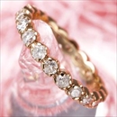★受注生産★K18PG ダイヤリング 指輪 1.0ct フルエタニティリング 15号