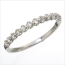 ★受注生産★K18 ダイヤハーフエタニティリング ホワイトゴールド 17号 指輪