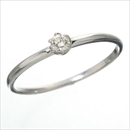 ★受注生産★K18 ダイヤリング 指輪 シューリング ホワイトゴールド 17号