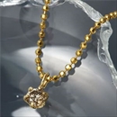 K18シャンパンダイヤモンドペンダント/ネックレス