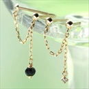 ★受注生産★K10PGツインピアス ブラックスピネル